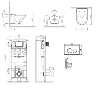 Унитаз с инсталляцией  AM.PM INSPIRE IS49001.501700